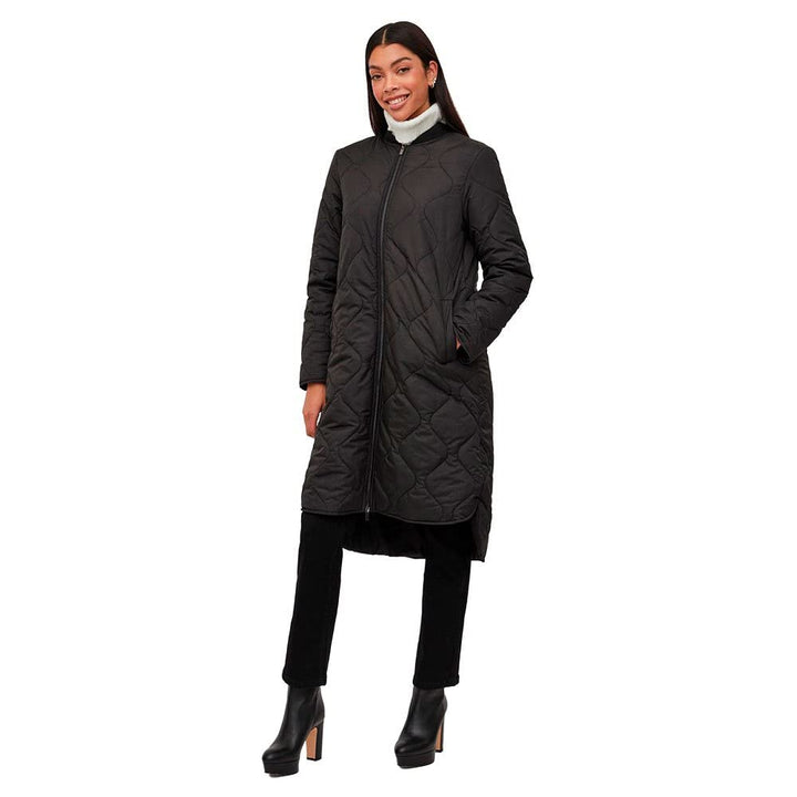 Vila Damen Vimanon Quilted Jacket-Noos Mantel 36 Schwarz, 36 Schwarz