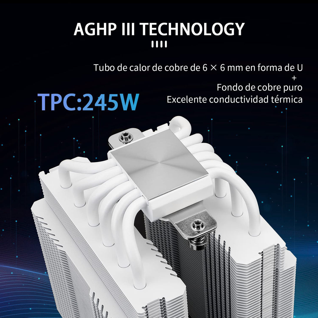 Thermalright Peerless Assassin 120 White ARGB CPU Air Cooler,6 Heat Pipes, Dual 120mm TL-C12W-S PWM