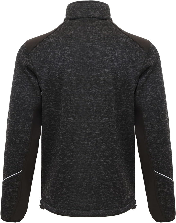 WORK IDEA Strick Fleecejacke Herren, Jacke Fleece Strickjacke, atmungsaktive Outdoor Fleecejacken fü