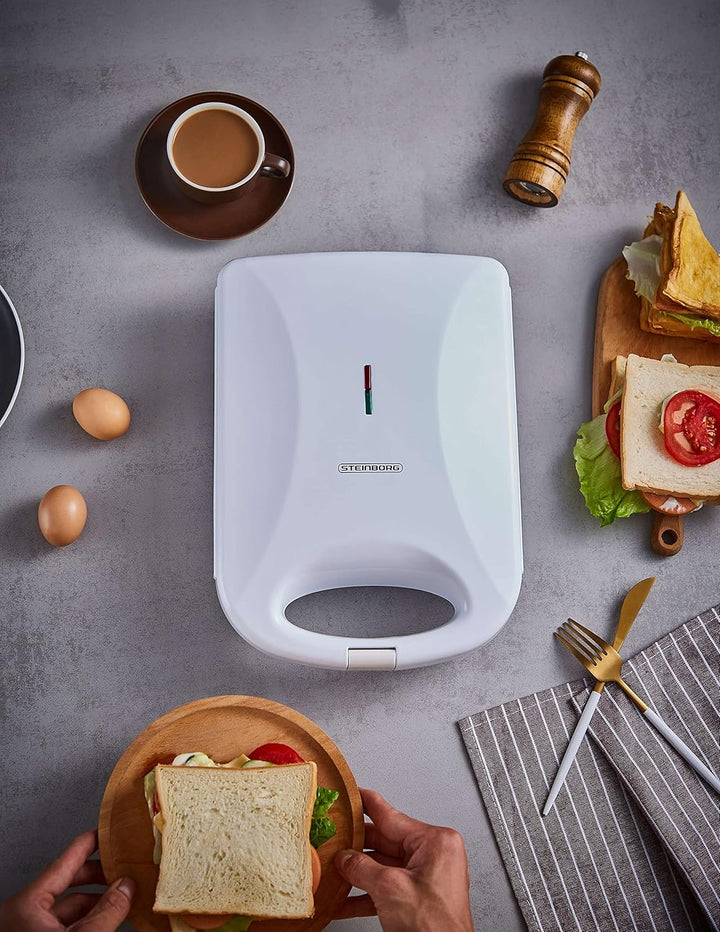 4er Sandwichmaker | 1200 Watt | 8 Sandwichecken | Cool-Touch-Gehäuse | Antihaftbeschichtung | Sandwi