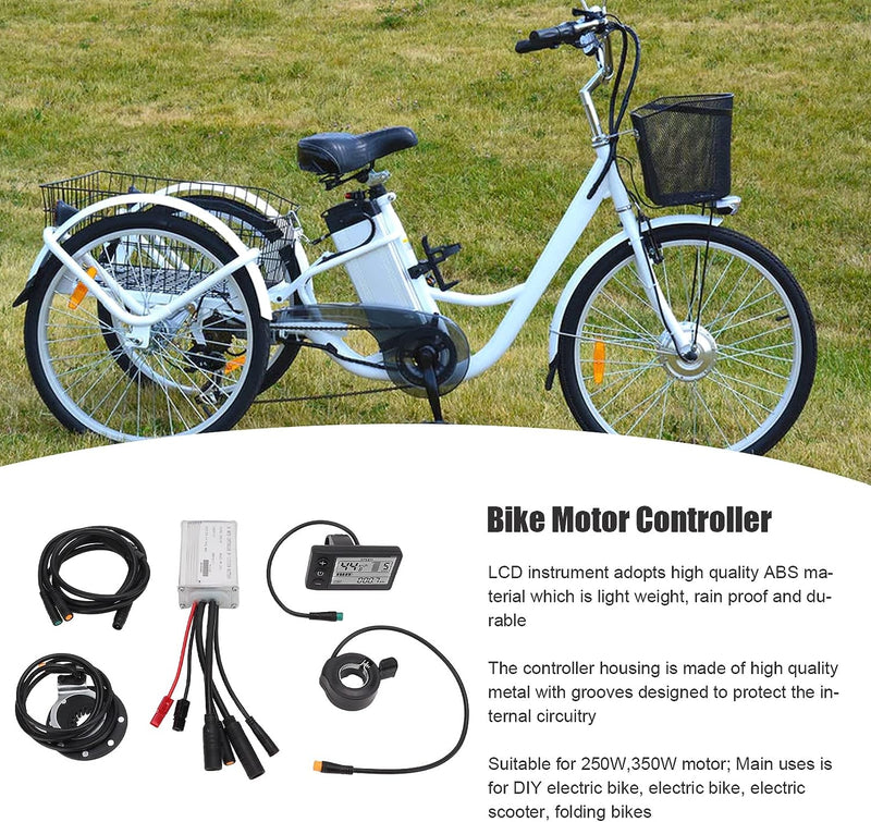 BuyWeek Electric Bike Motor Controller, 36V 48V 15A Gemeinsamer Geschwindigkeitsregler mit S866 Pane