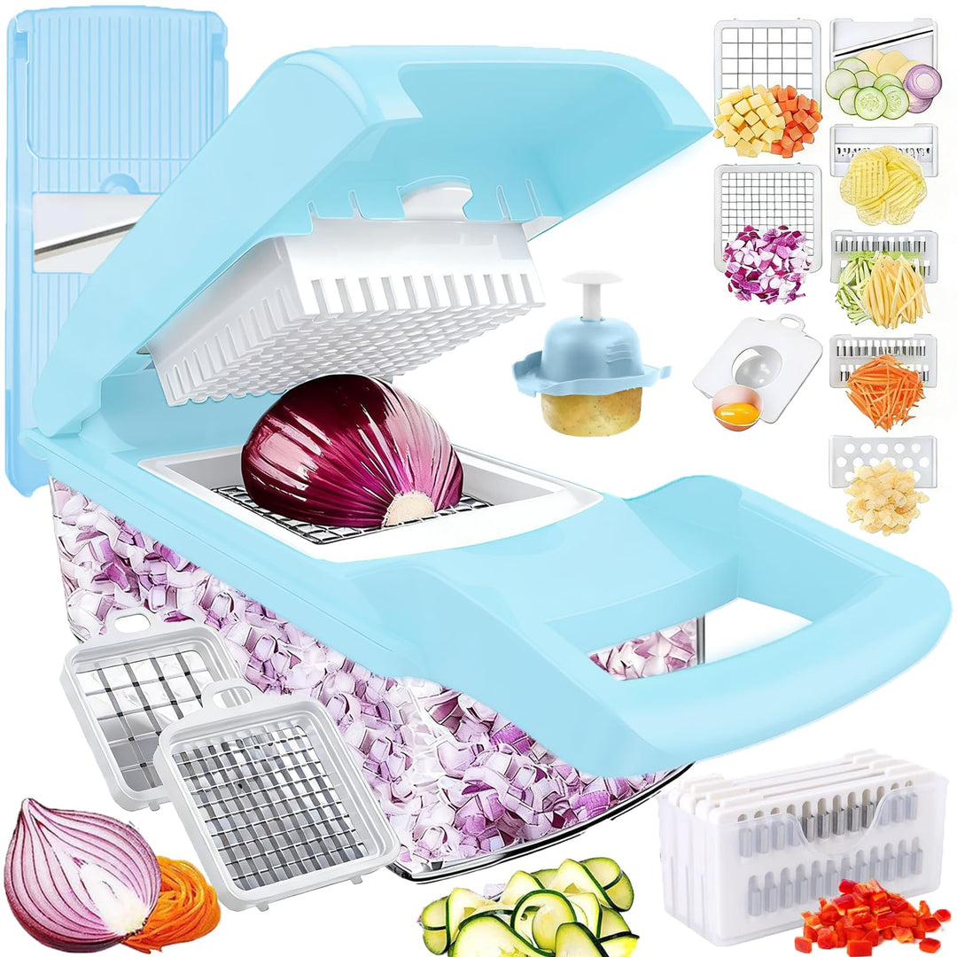 Gemüseschneider Gemüsehobel Reibe Zwiebelschneider Mandoline Dicer Chopper Küchenreibe Gemüsereibe,