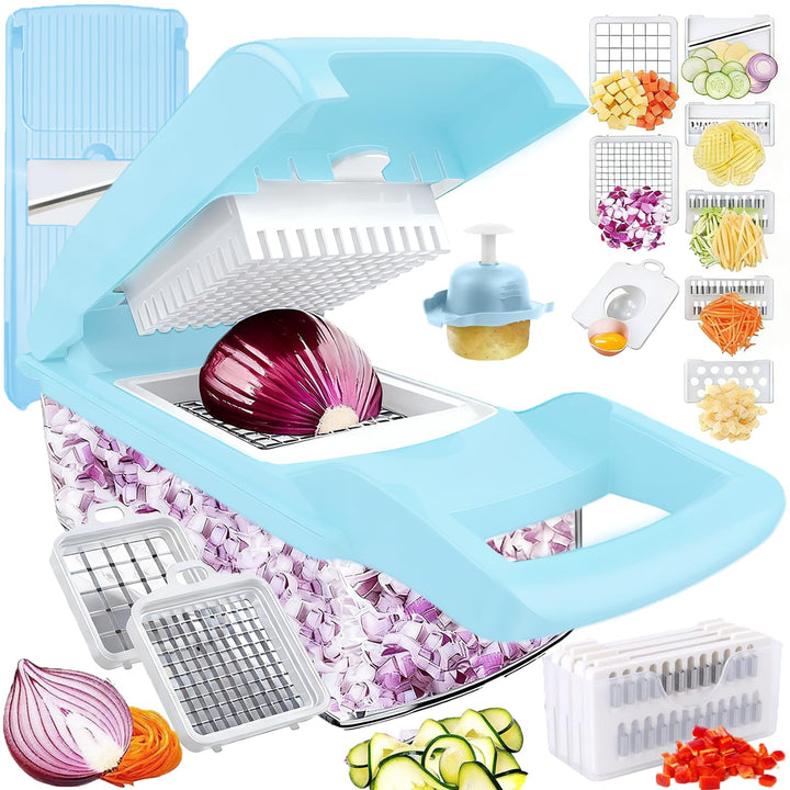 Gemüseschneider Gemüsehobel Reibe Zwiebelschneider Mandoline Dicer Chopper Küchenreibe Gemüsereibe,