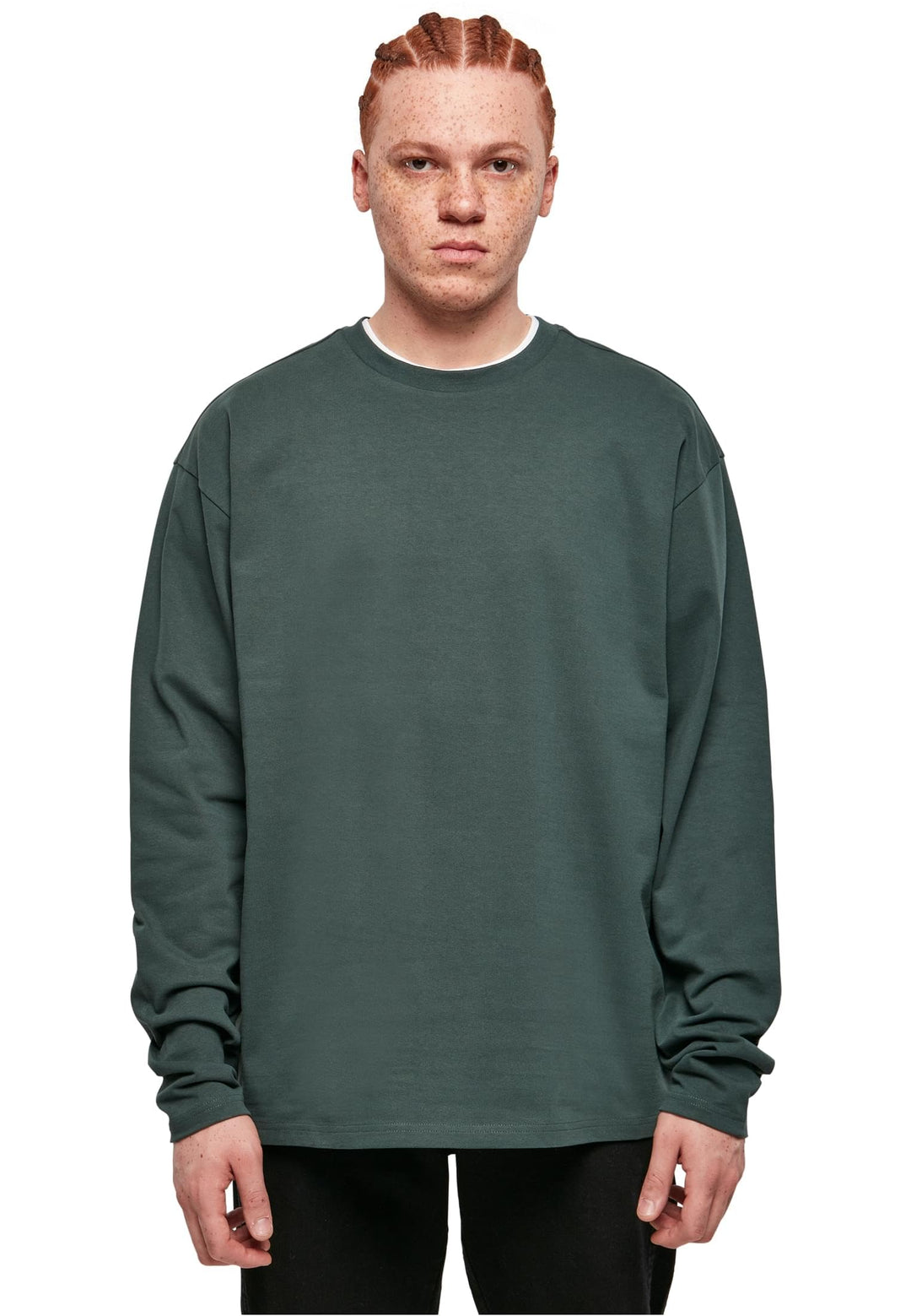 Urban Classics Herren Ultra Heavy Oversized Longsleeve S Bottlegreen, S Bottlegreen