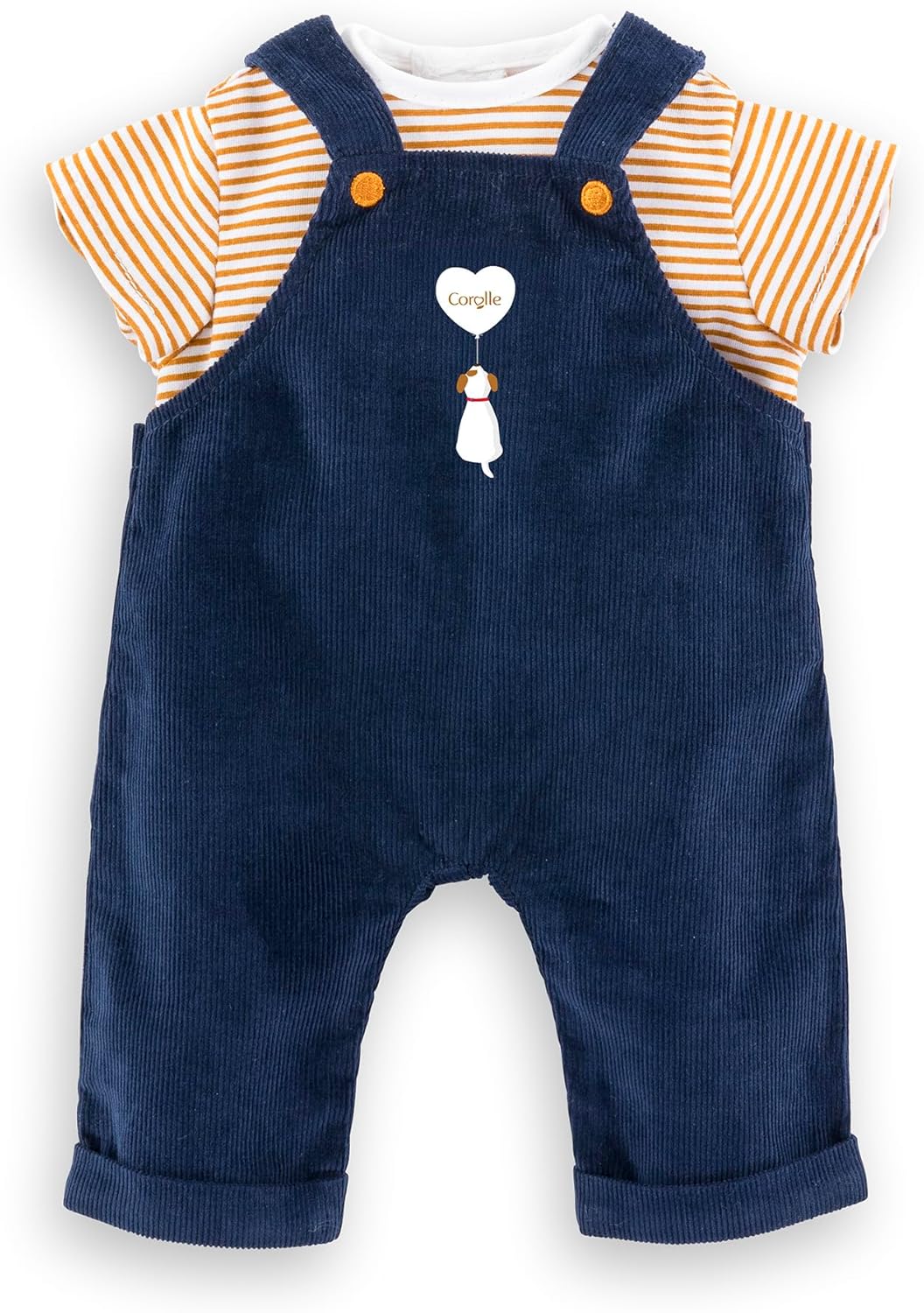 Corolle T-Shirt und Latzhose, Marineblau, Kleidung, für Puppen, 36 cm, ab 2 Jahren, 9000141890