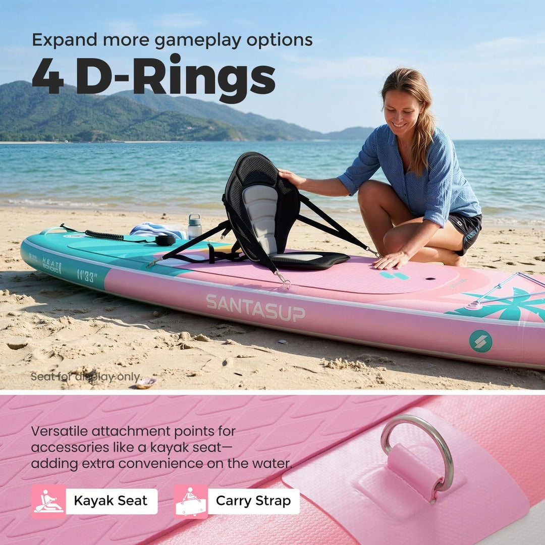 SantasupAufblasbares Stand Up Paddle Board 320/335cm Surfbrett SUP Komplettes Paddleboard Zubehör Ve