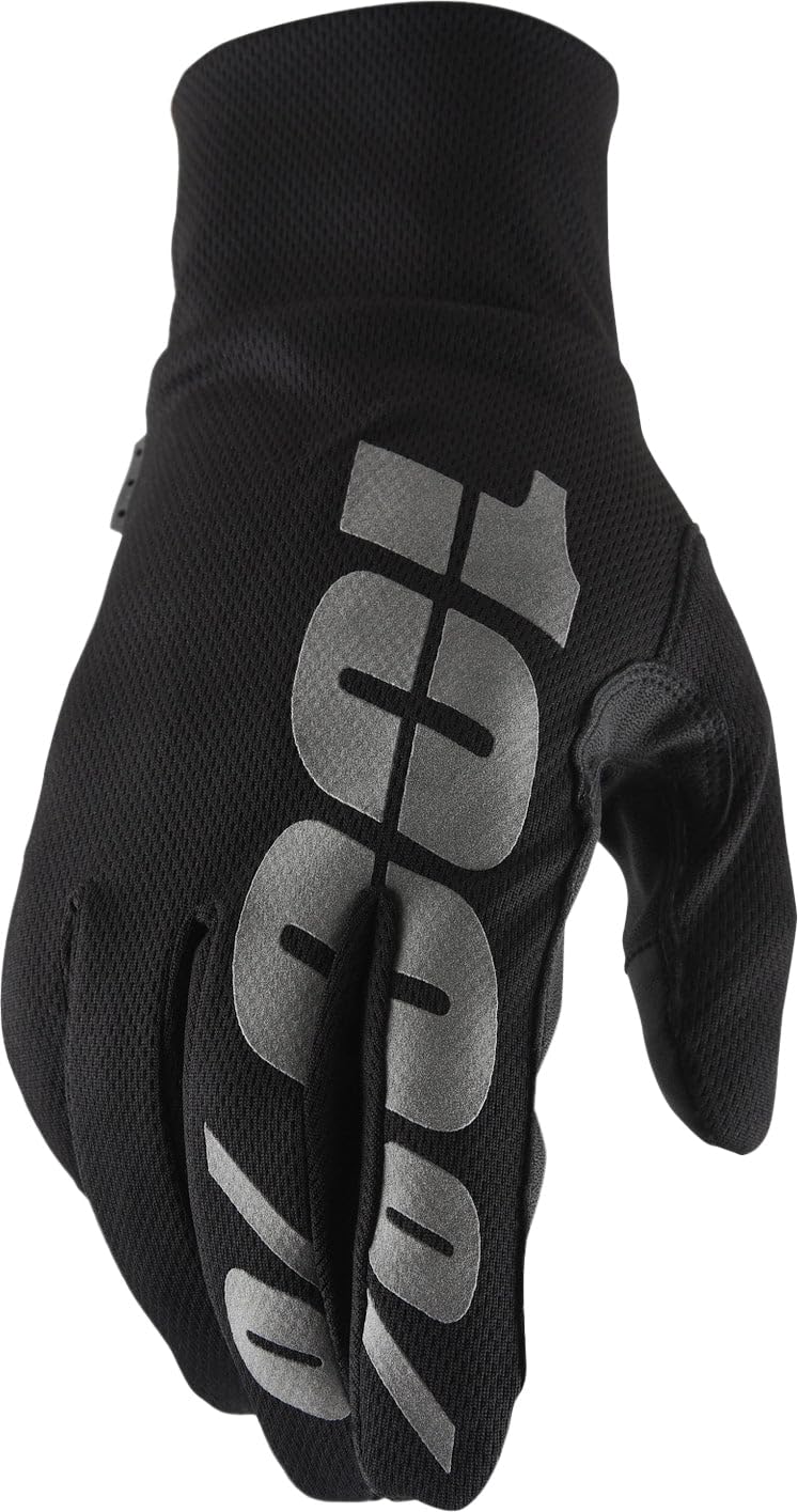 100% HYDROMATIC Motocross and Snowmobile Gloves - Water Resistant MX &amp; Powersport Racing Protective