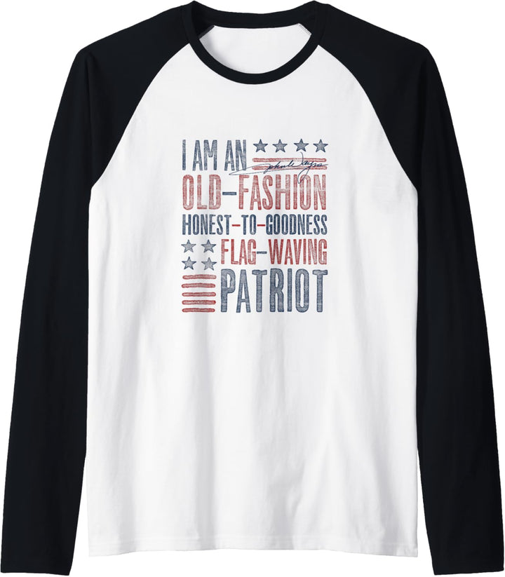 John Wayne ehrlicher Patriot Raglan