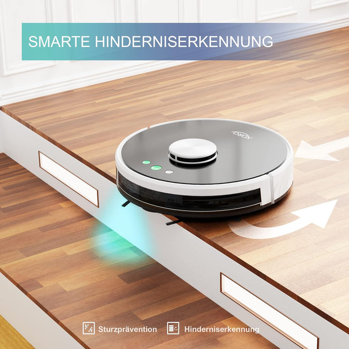 XORO HSR 200 - Leistungsstarker Saugroboter mit Wischfunktion, Lasernavigation, Alexa/Google Home, E