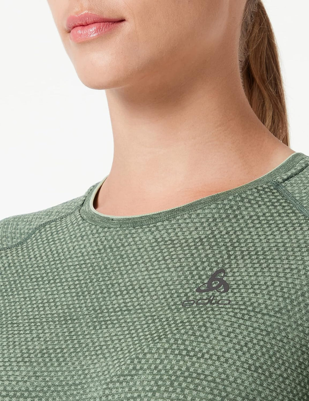 Odlo Damen Essentials Seamless_313941 Kurzarm Laufshirt (1er Pack) XS Loden Frost Melange, XS Loden