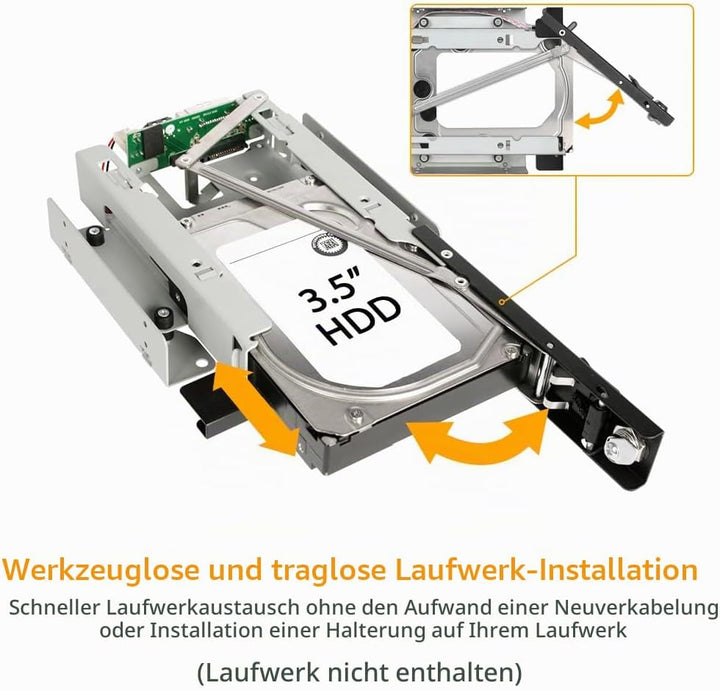 ICY DOCK TurboSwap MB171SP-1B - SATA/SAS Hot Swap Wechselrahmen für 3,5 Zoll (8,9cm) Festplatte komp