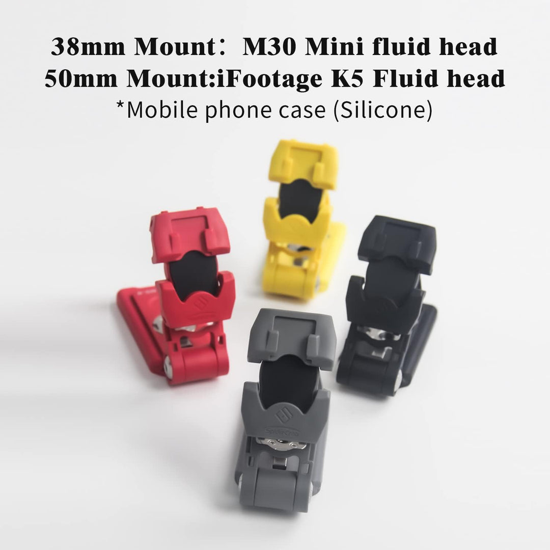 IFOOTAGE Handlicher Stativ-Adapter,Silicagel-Telefonclip mit Kaltschuhkopf für LED-Blitz,Monitor,Mik