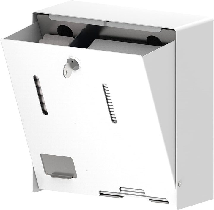 Tampon- und Bindenspender | gelzenritter TBS-W | Wandmontage | Kompakt: 25x23x10,1 cm | weisse Pulve