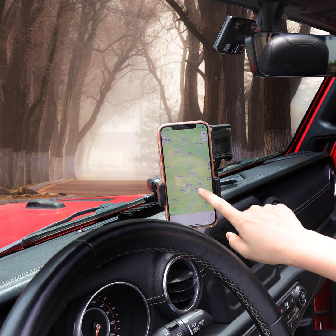 RERPRO JL Armaturenbrett-Halterung, Action-Kamera-Ständer für Jeep Wrangler JL 2020–2023 Gladiator J