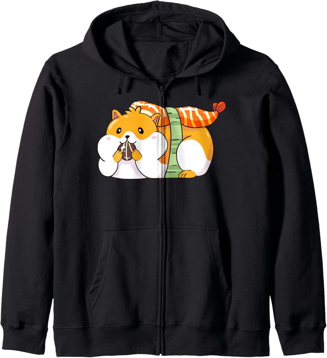 Hamster Sushi Nagetier Maki Japanische Speisen Küche Kawaii Kapuzenjacke