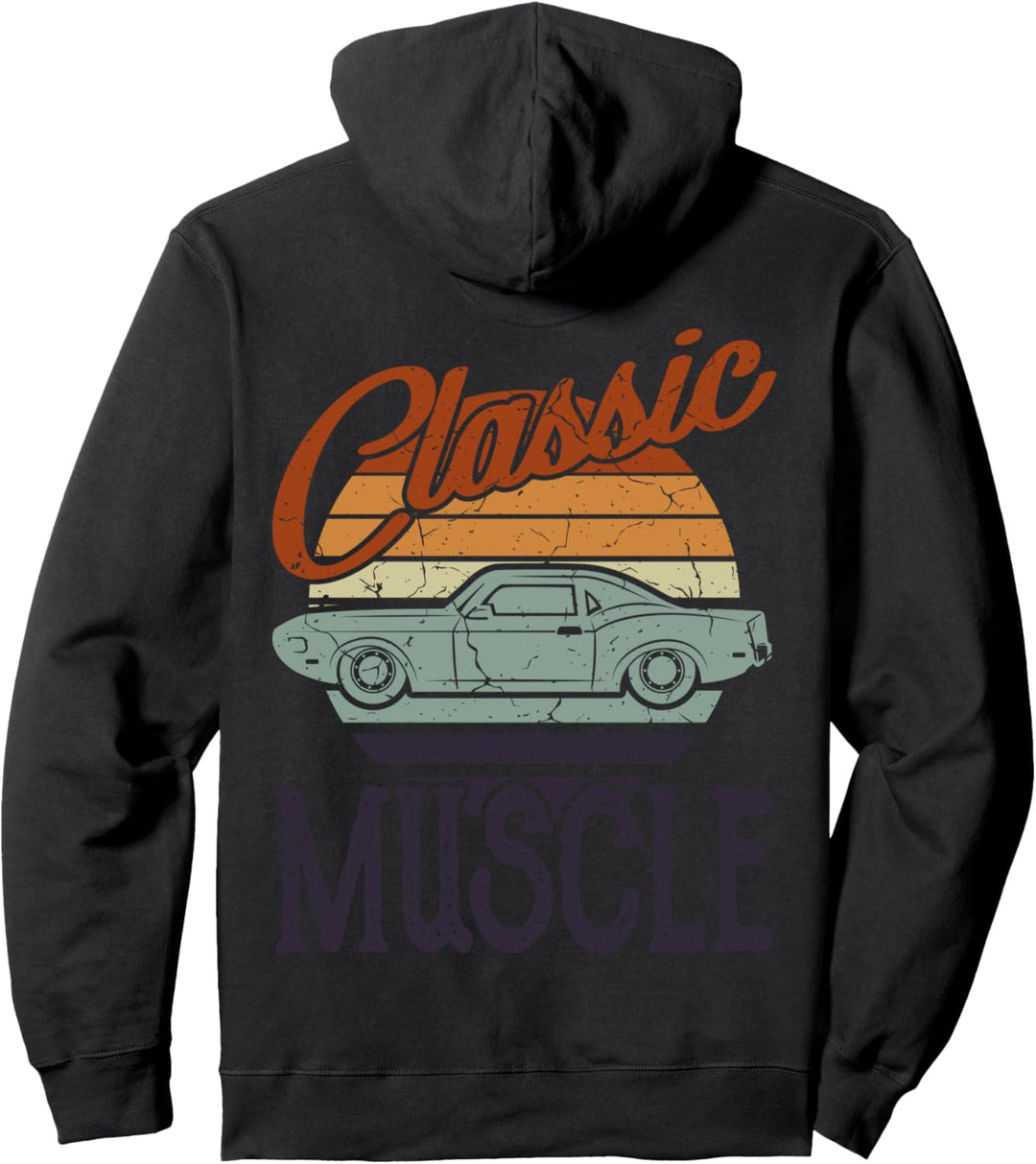 Muscle Car VINTAGE US Car Tuning Geschenk Mechaniker Pullover Hoodie