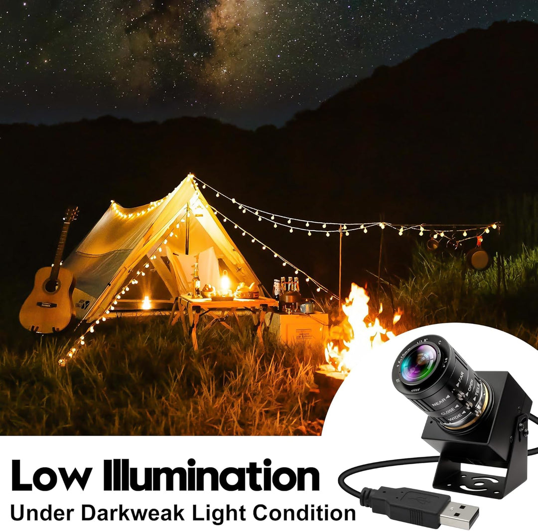 ELP 120fps USB Kamera 4K High Speed Webcam Golfschwungkamera 12MP mit 3-Fach manuellem optischem Z