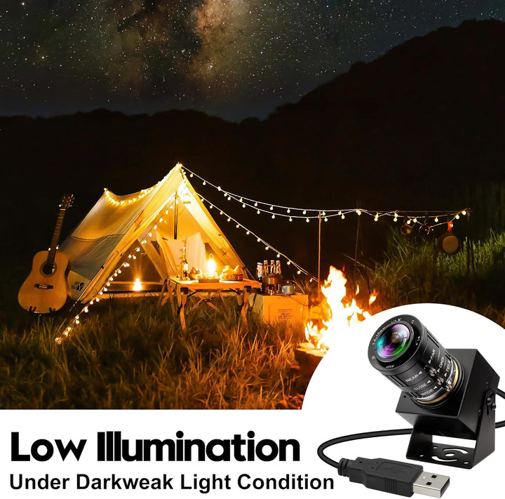 ELP 120fps USB Kamera 4K High Speed Webcam Golfschwungkamera 12MP mit 3-Fach manuellem optischem Z