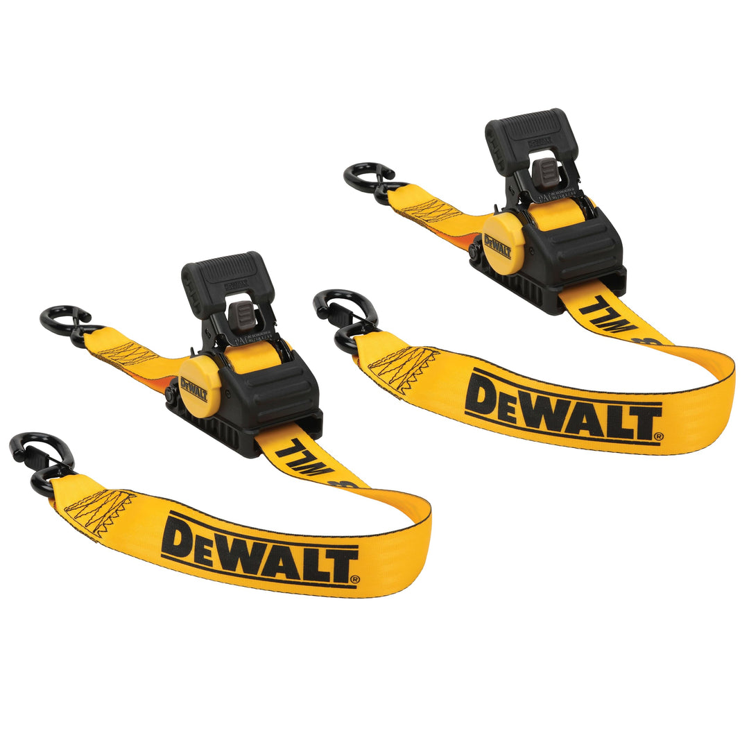 DEWALT DXBC9002 automatisch einziehbare Ratschengurte mit Ratsche, 5,1 x 3 m, 5,1 kg sichere Arbeits