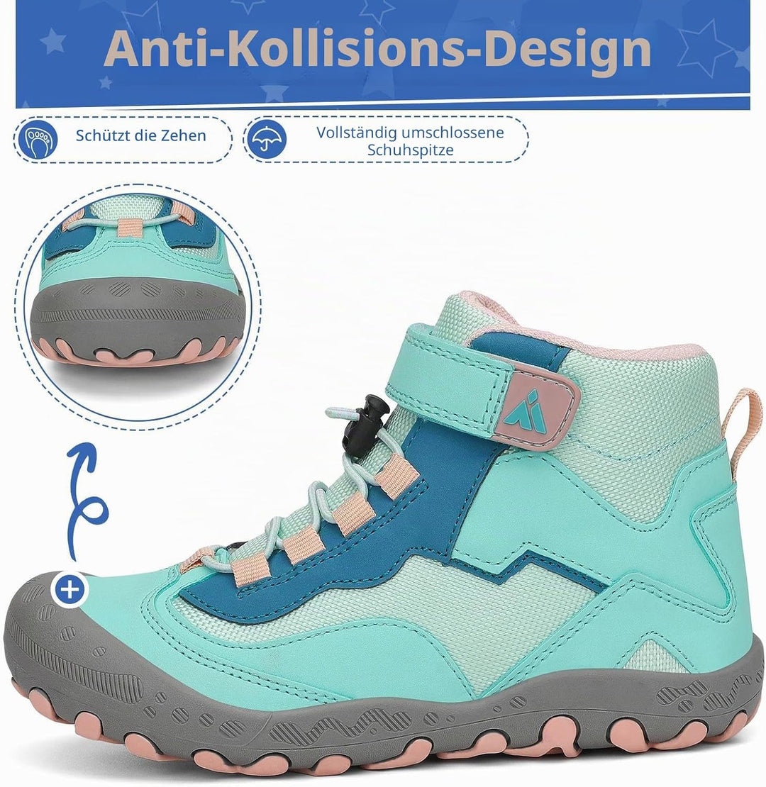 Mishansha Kinder Wanderschuhe rutschfest Trekkingschuhe Jungen Atmungsaktiv Outdoor Walkingschuhe Gr