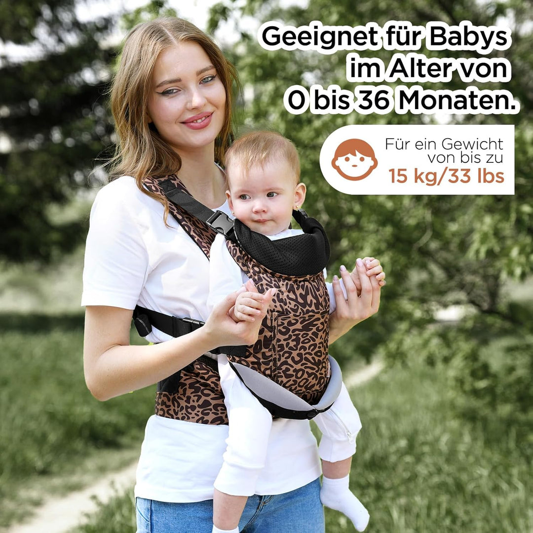 GAGAKU Babytrage für Babys Kleinkinder 4-36 Monate, Verstellbarer 4-in-1 Baby Tragen Ergonomisch Tra