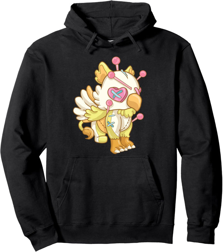 Kawaii Pastel Goth Voodoo Doll Cute Creepy Griffin Pullover Hoodie