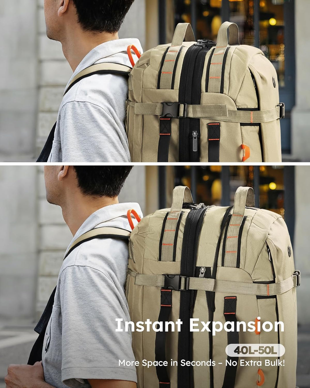 Tolaccea Reiserucksack, Handgepäck Rucksack Flugzeug, TSA-Freundlicher Laptop Rucksack 15,6 Zoll, Er