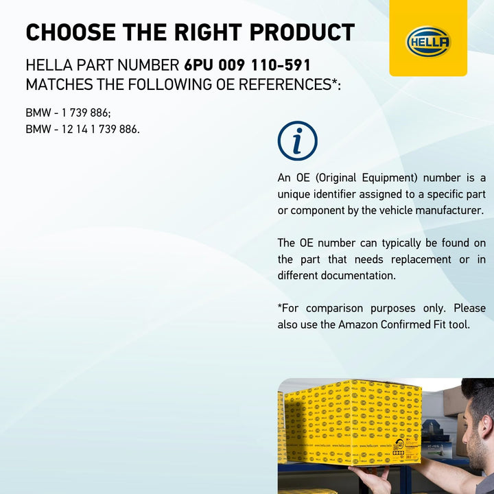 HELLA 6PU 009 110-591 Impulsgeber, Kurbelwelle - 12V - 3-polig - Kabel: 890mm