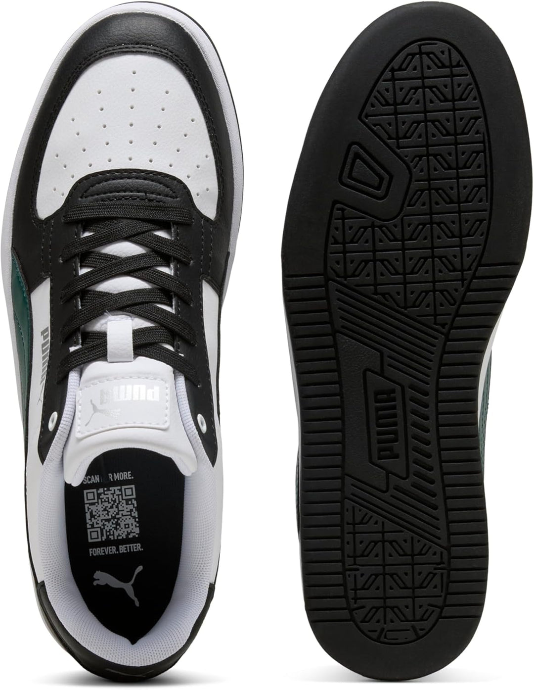 PUMA Unisex Caven 2.0 Sneaker 46 EU Puma White Dark Myrtle Puma Black, 46 EU Puma White Dark Myrtle