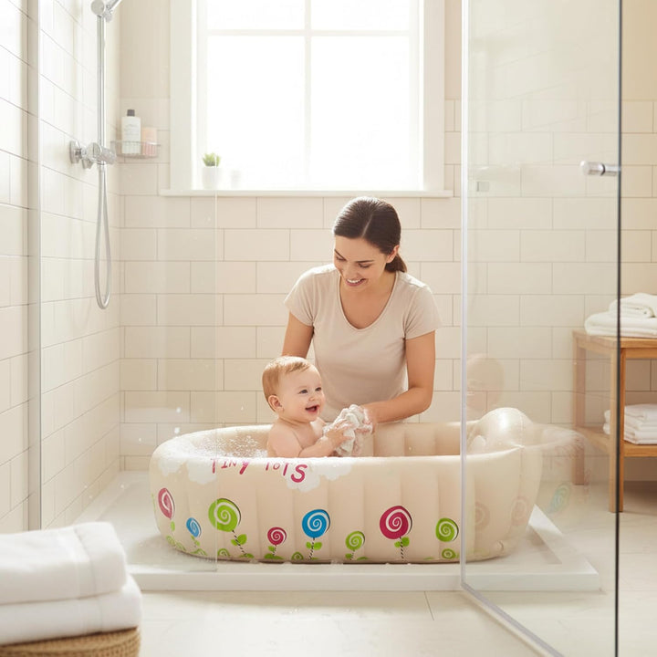 Jilong Tiny Tots Baby Wanne Kinderwanne Badewanne Planschbecken Kinder Wassertemperatur Warnanzeige