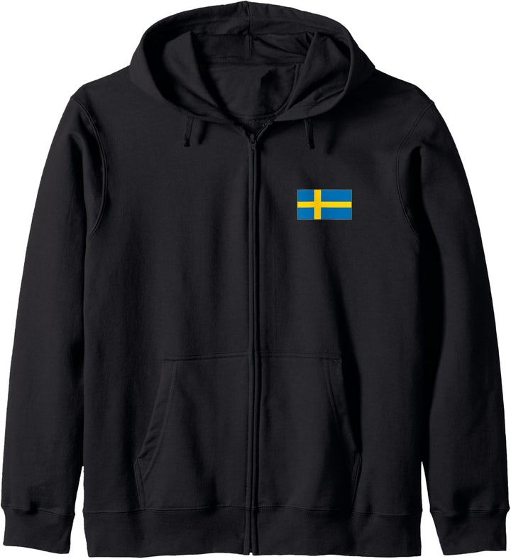 Flagge Schweden Sverige Schwedische Flaggen Damen Herren Kapuzenjacke
