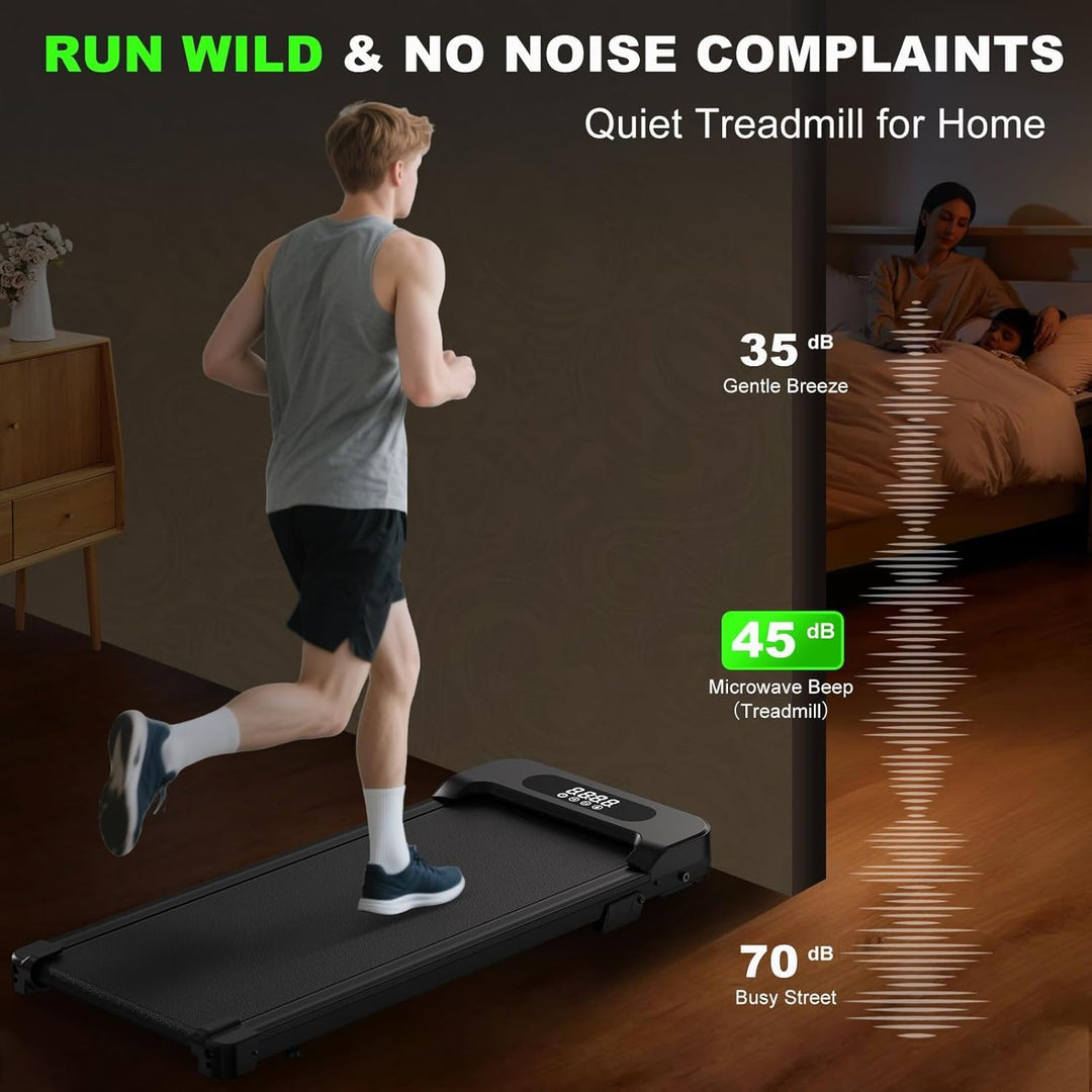 HomeFitnessCode Walking Pad für Zuhause mit Neigung - Laufband Laufpad Steigung Klein Walkpad Untert