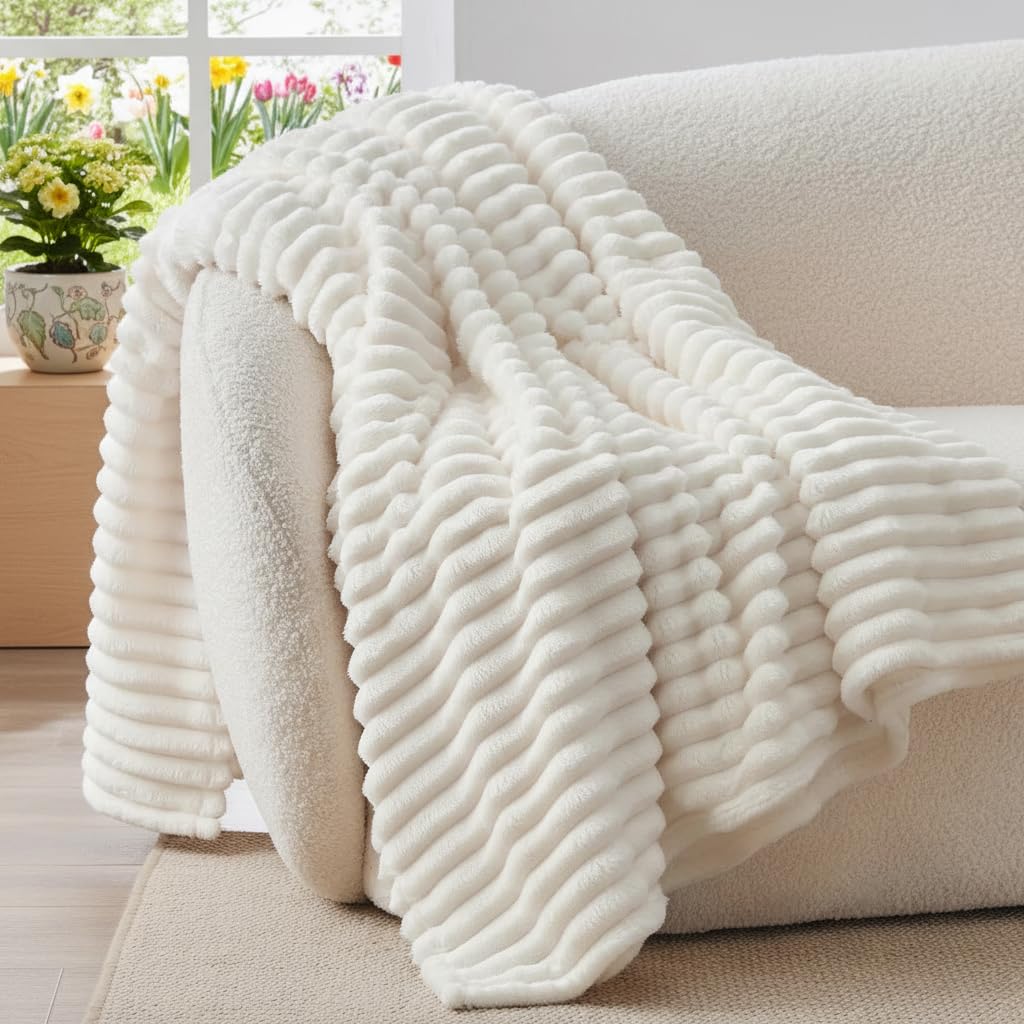 BEDELITE Fleece-Überwurfdecke für Couch, 300 g/m², weiche und warme, Flauschige Twin-Decke, dekorati
