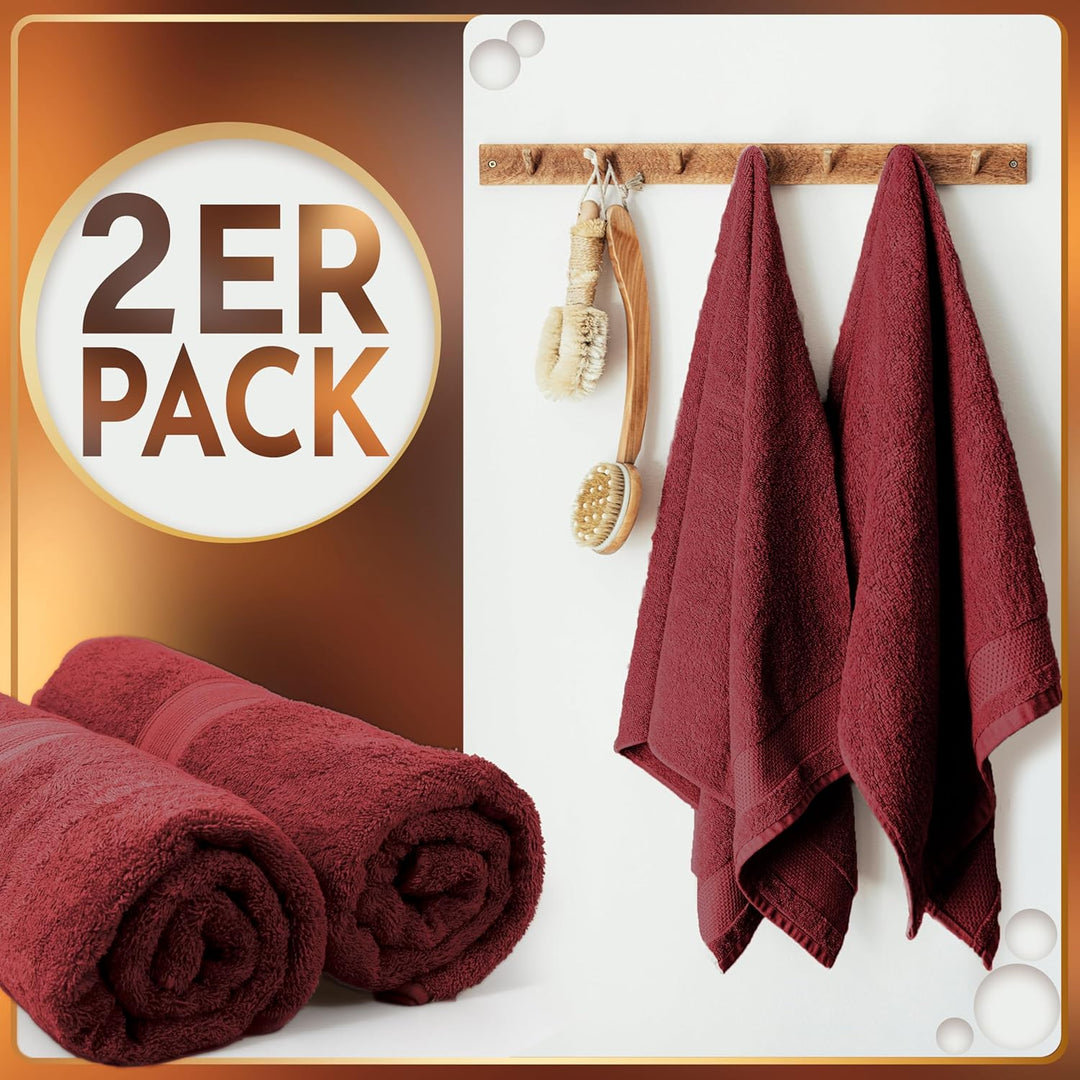 NatureMark 2er Pack SAUNATÜCHER Premium Qualität 80x200cm SAUNATUCH Sauna-Handtuch Doppelpack Farbe: