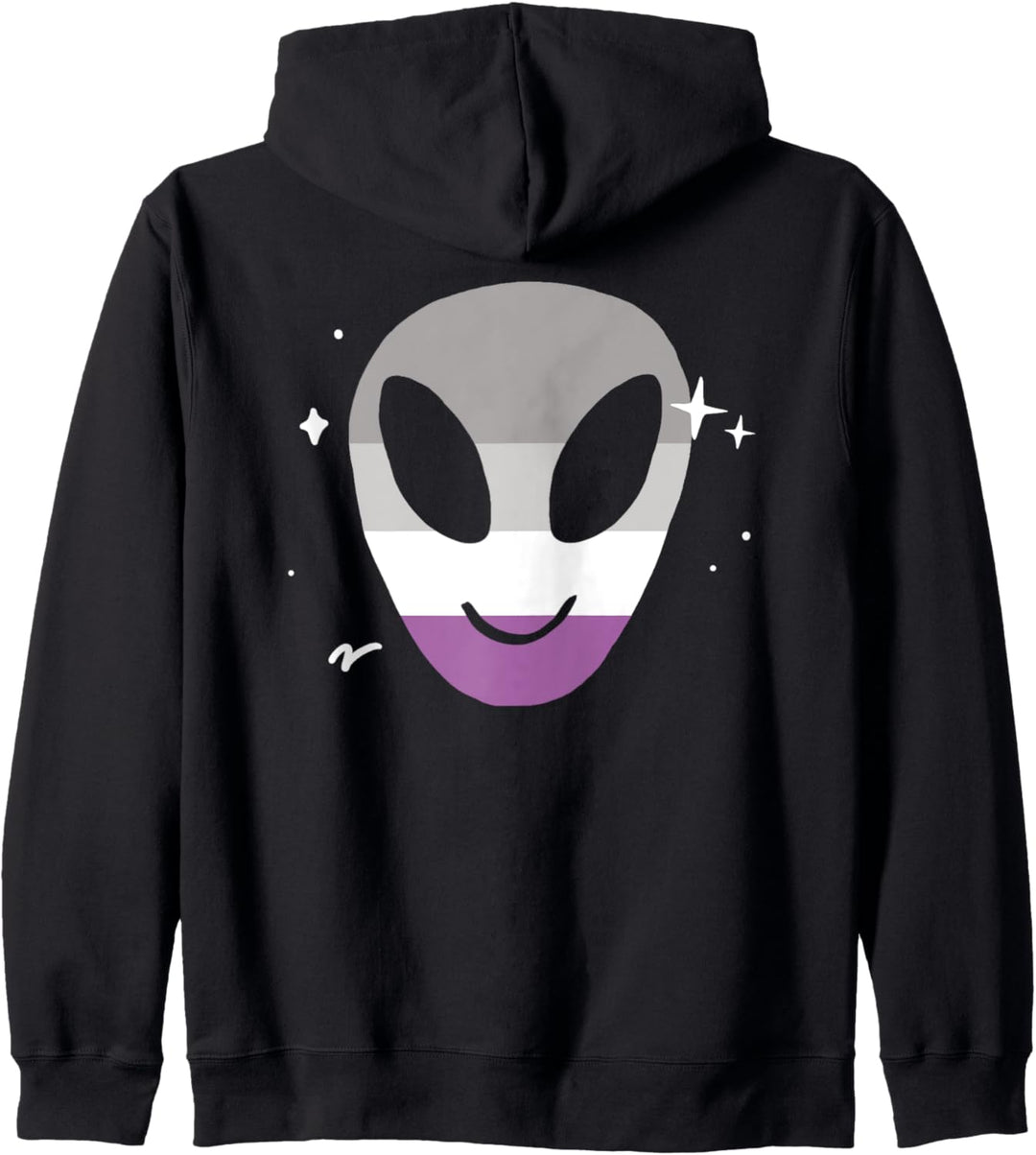 Asexuelle Alien LGBTQ Pride Flagge Weltraum Kapuzenjacke