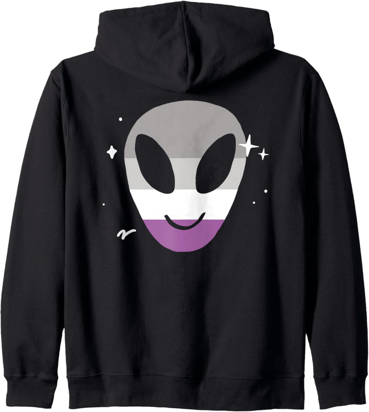 Asexuelle Alien LGBTQ Pride Flagge Weltraum Kapuzenjacke