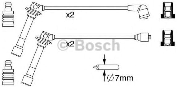 Bosch 0986357241 - Zündleitung - 4er Set