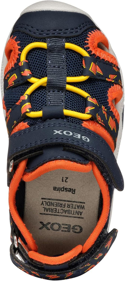 Geox Baby-Jungen Multy Boy B Sandalen, Navy Orange