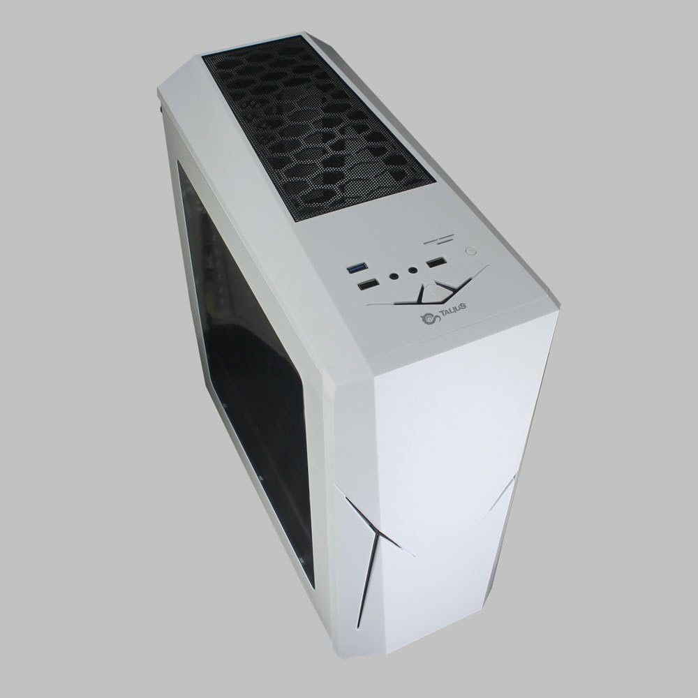 TALIUS Gaming-Gehäuse, ATX-Turm-PC, Tal Style (Tal-XENTINEL WHT) Schwarz, Weiss, Schwarz, Weiss