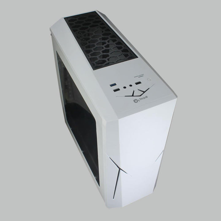 TALIUS Gaming-Gehäuse, ATX-Turm-PC, Tal Style (Tal-XENTINEL WHT) Schwarz, Weiss, Schwarz, Weiss