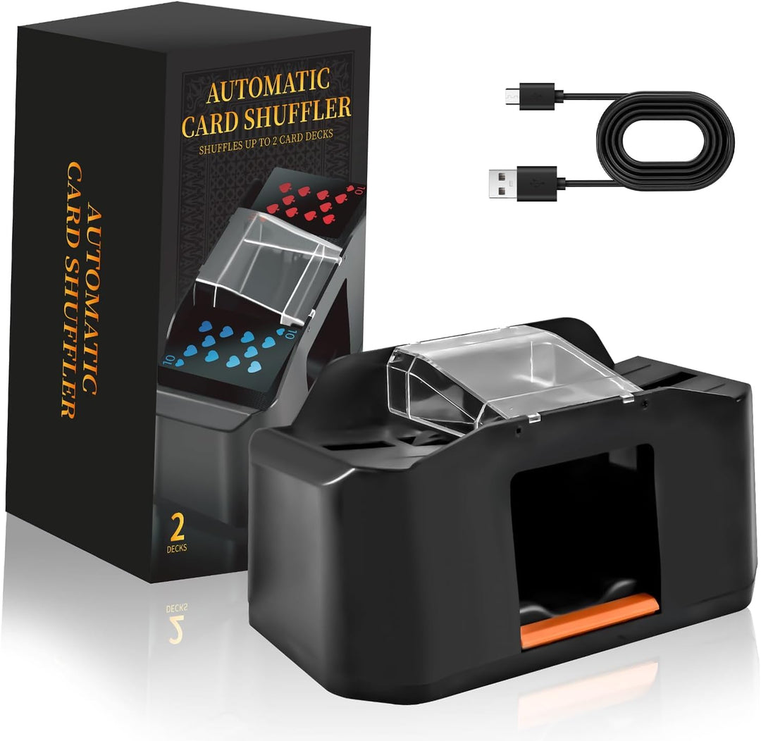 Automatischer Kartenmischer – Leise &amp; Mit 2000 mAh Akku – Mischt 2 Kartensätze – Kompatibel mit Poke