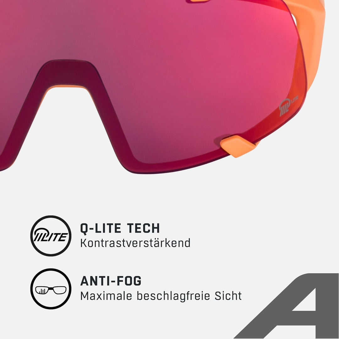 ALPINA Unisex Sport- & Fahrradbrille Sportbrille (1er Pack) Einheitsgrösse peach matt, Einheitsgröss