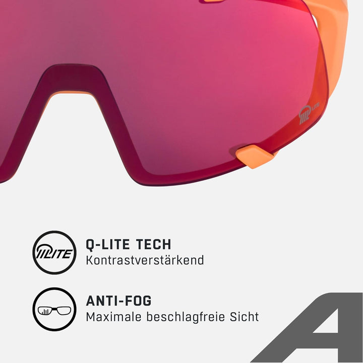 ALPINA Unisex Sport- & Fahrradbrille Sportbrille (1er Pack) Einheitsgrösse peach matt, Einheitsgröss