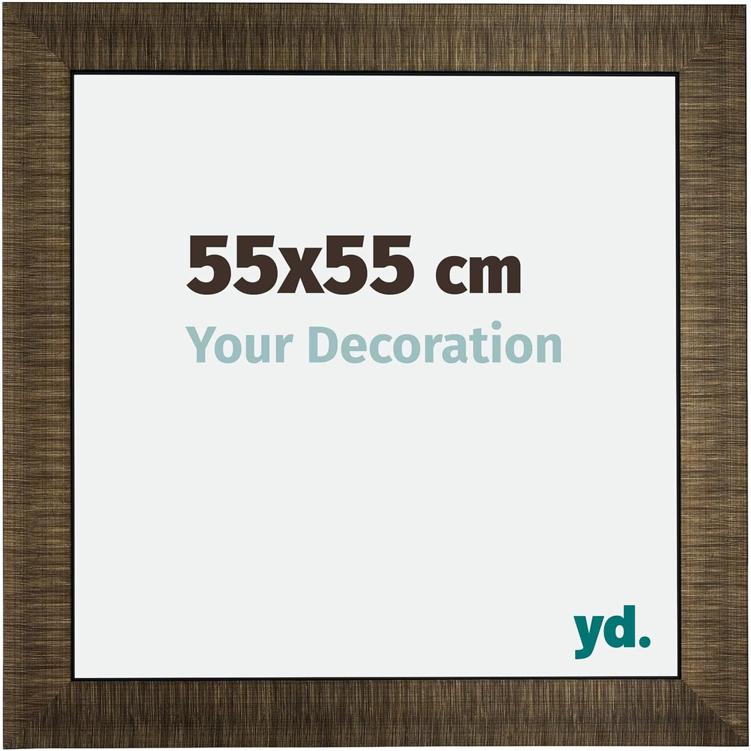 yd. Your Decoration - Bilderrahmen 55x55 cm - Bilderrahmen aus Holz mit Acrylglas - Antireflex - Aus