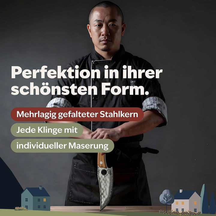 kjøk Premium 67 Schichten Damastmesser 62±2 HRC japanischer AUS-10 Stahl Kern Kochmesser mit Loch Da