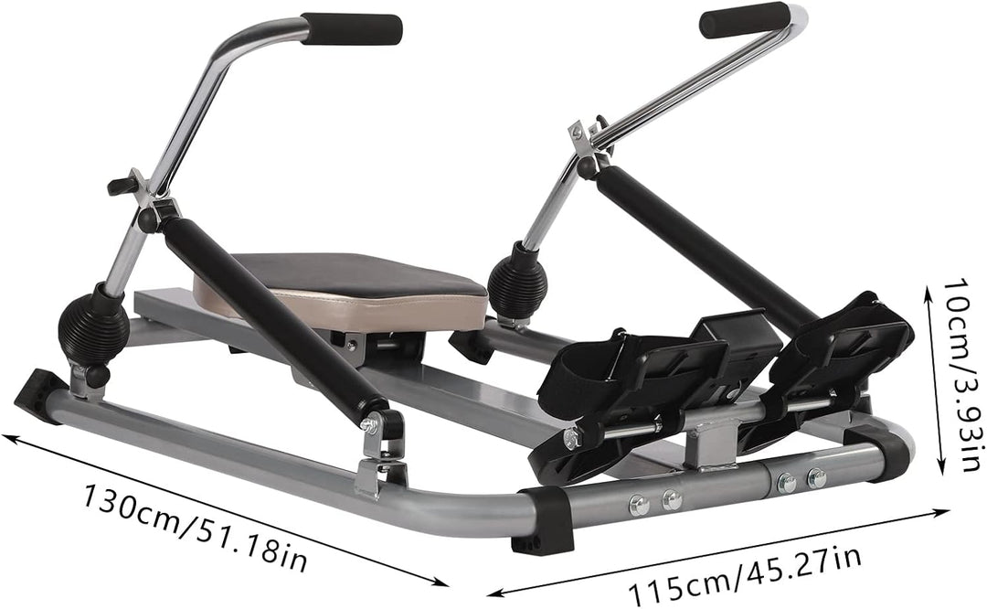 Fitness Rudergerät für Zuhause, Hydraulisches Rudergerät mit LCD Display, Fitnessgerät für Cardio &amp;