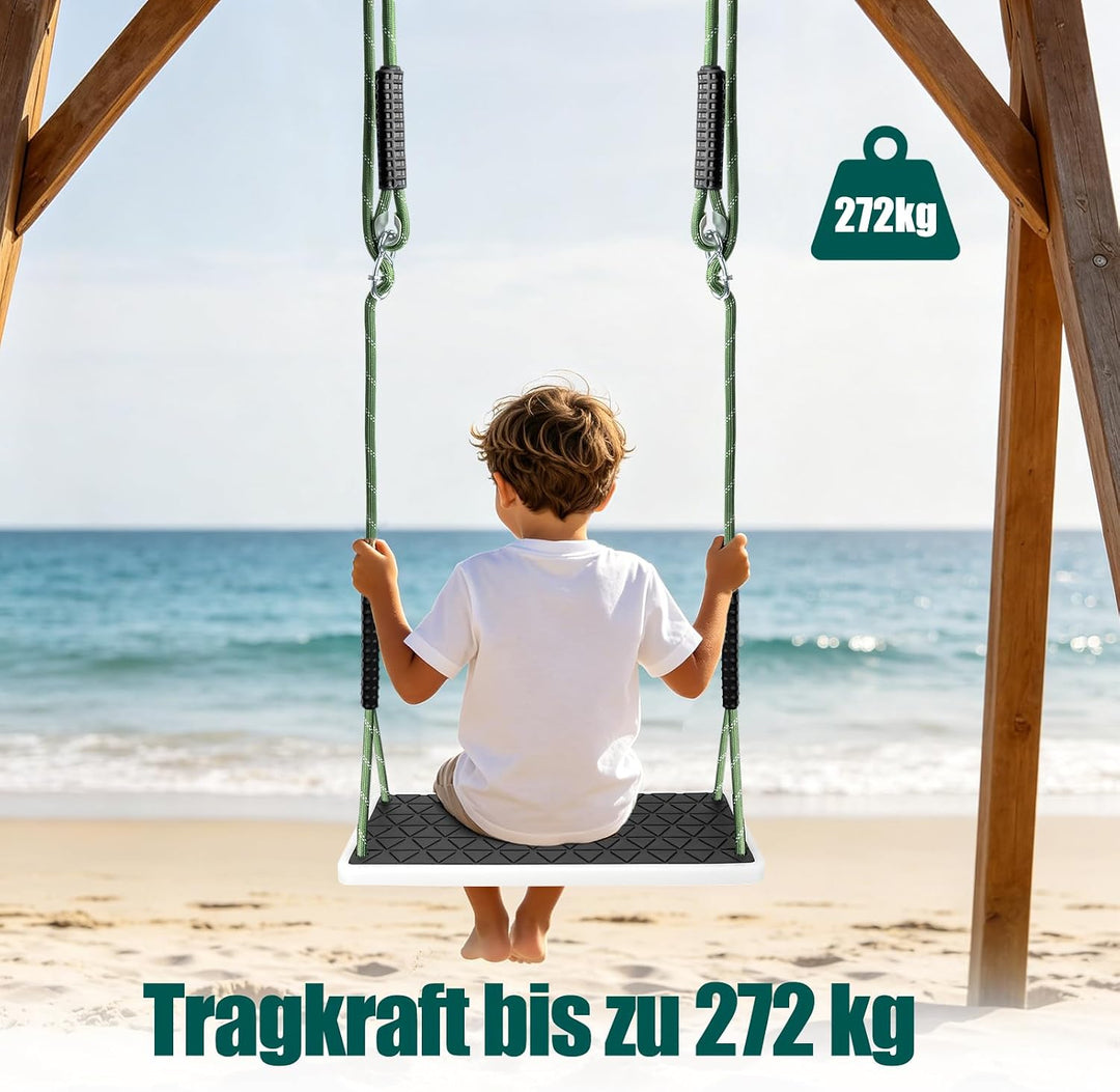 Erwachsene Schaukel, Rutschfester Baumschaukel Verdickter weicher Gummi Schaukelsitz Set mit verstel