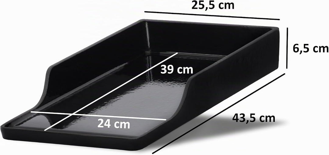 BBQ-Toro Gusseisen Grillplatte emailliert | 25,5 x 42,5 cm | BBQ Plancha, Grillplancha | Rechteckig,