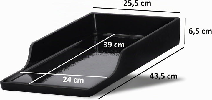 BBQ-Toro Gusseisen Grillplatte emailliert | 25,5 x 42,5 cm | BBQ Plancha, Grillplancha | Rechteckig,