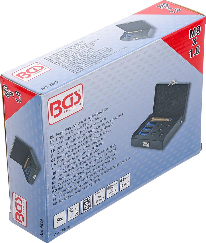 BGS 8648 | Reparatursatz für Glühkerzengewinde | M9 x 1,0 mm